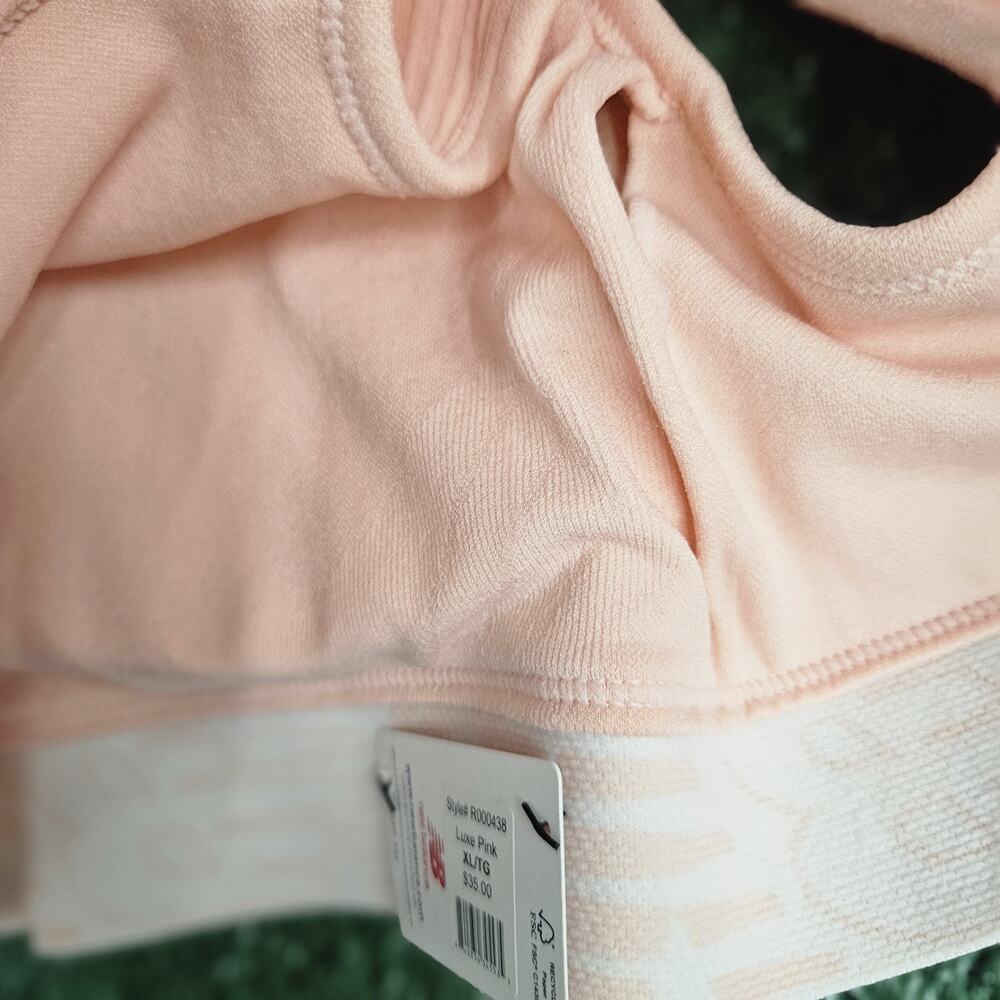 NWT New Balance Women's Luxe Pink Sports Bra Size XL Support Activewear - Picture 5 of 8